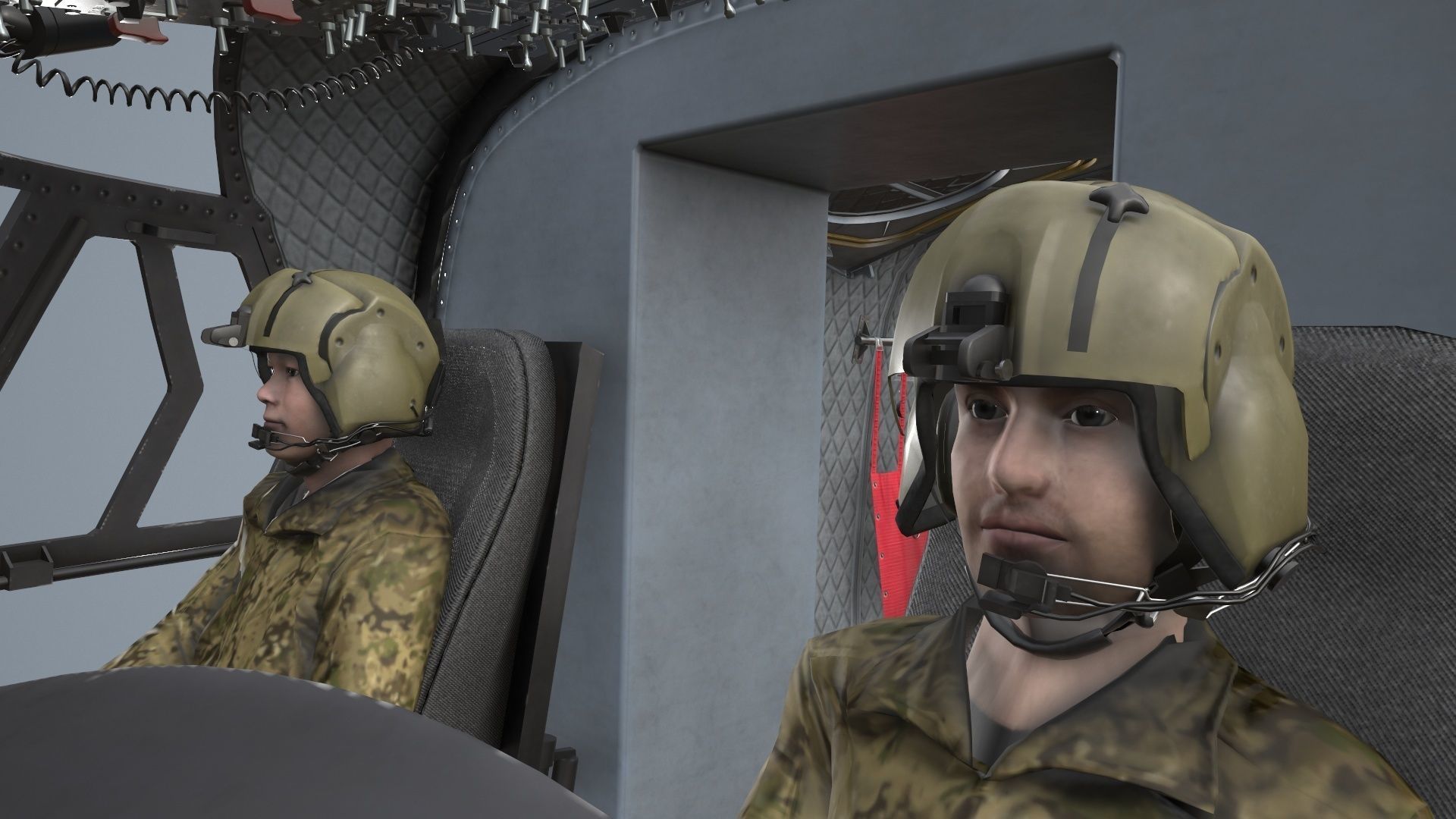 CH-47D Chinook Spanish Army Basic Animation Low-poly 3D model_21