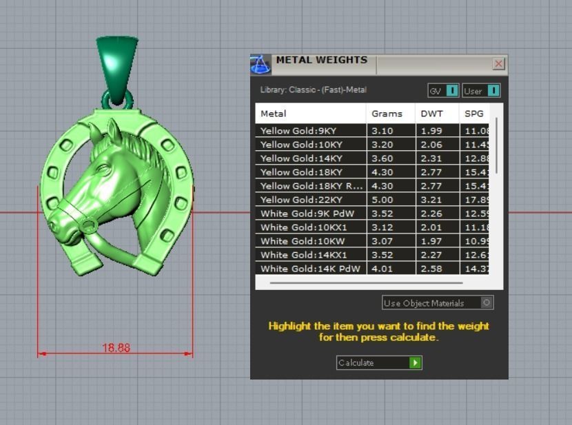 BEAUTIFUL HORSE PENDANT WITH HORSESHOE 3D PRINTING 3D print model_4