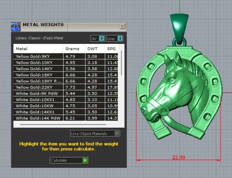 BEAUTIFUL HORSE PENDANT WITH HORSESHOE 3D PRINTING 3D print model_6