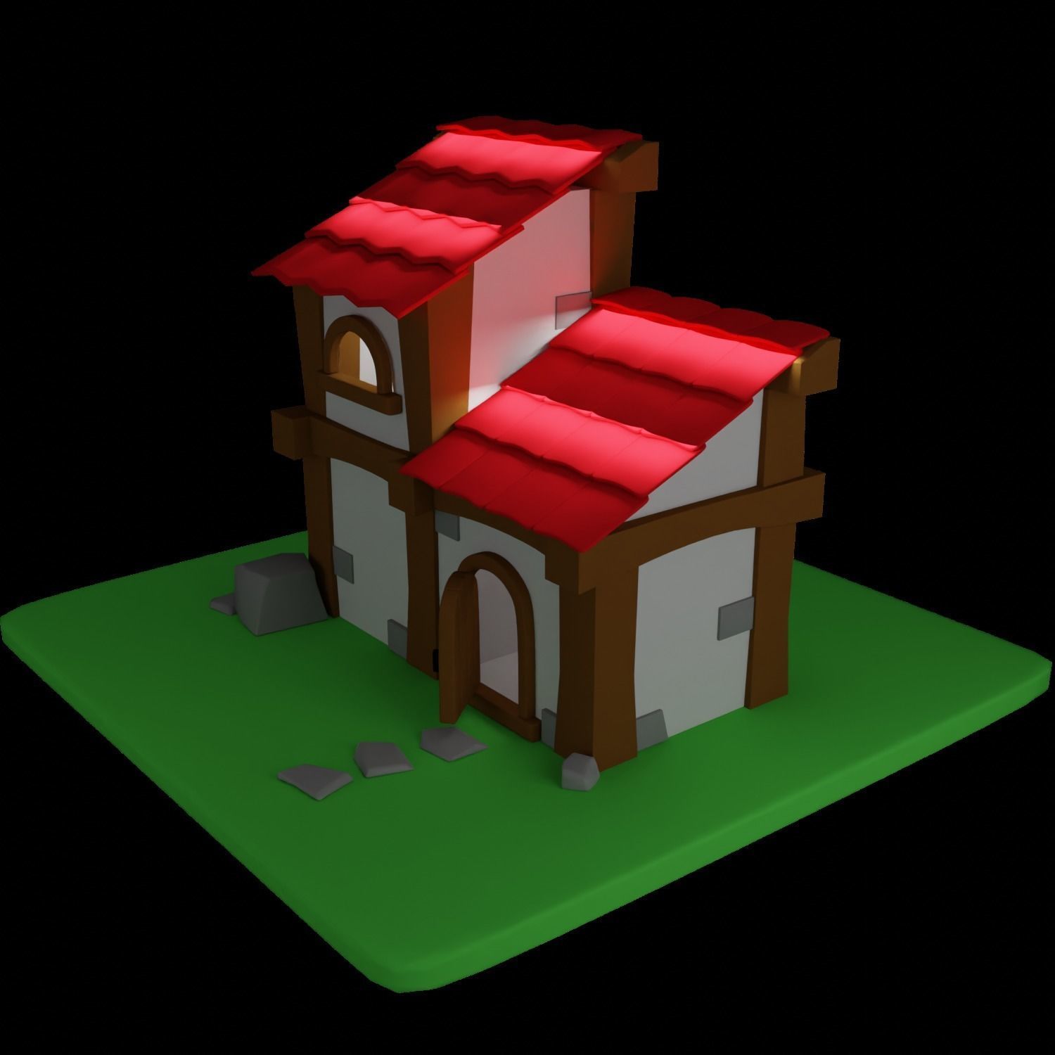 TOY HOUSE LOW POLY 3D Low-poly 3D model_2