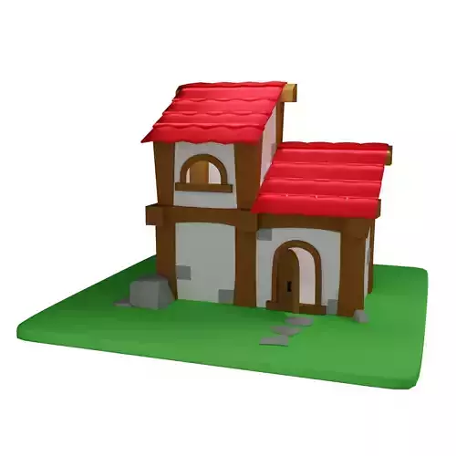 TOY HOUSE LOW POLY 3D