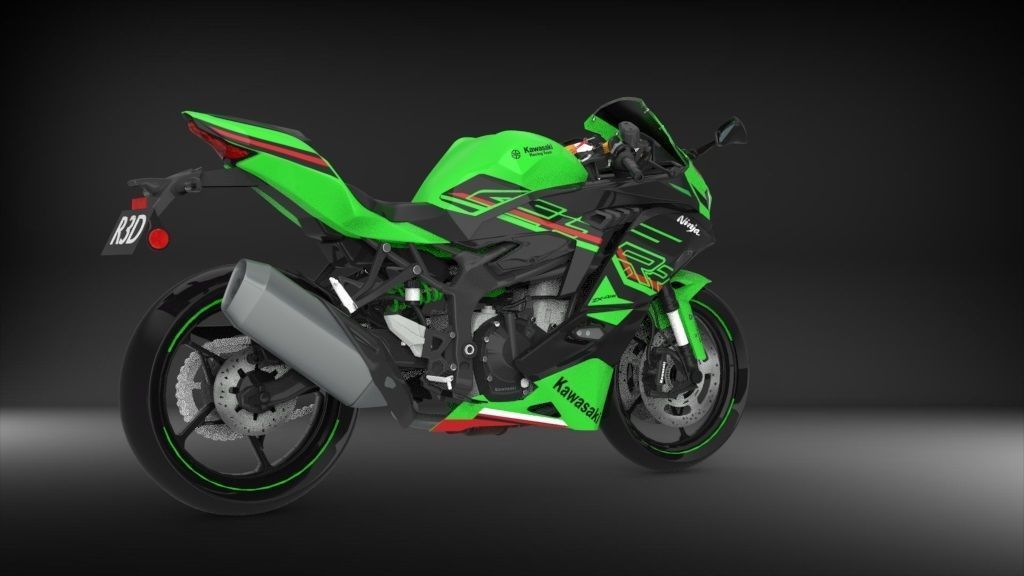Kawasaki Ninja ZX4RR 2023 High Poly  3D model_1