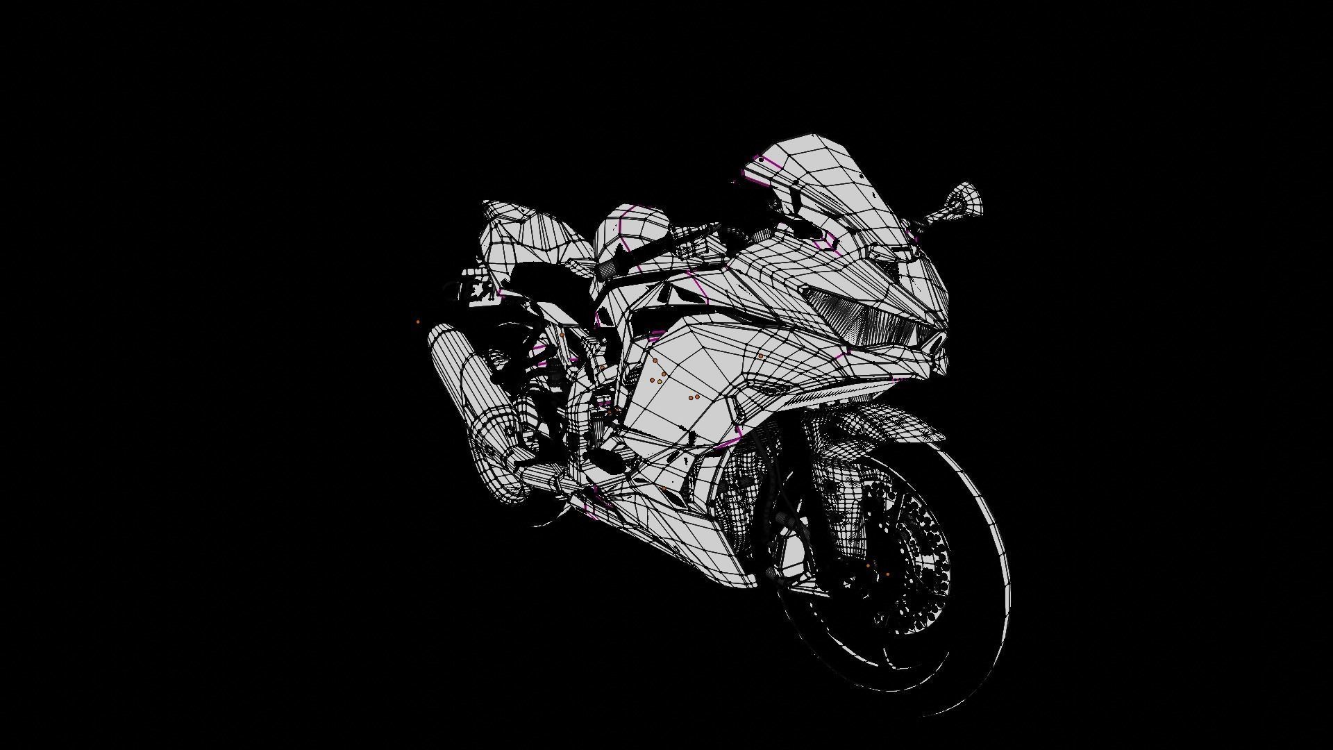 Kawasaki Ninja ZX4RR 2023 High Poly  3D model_5
