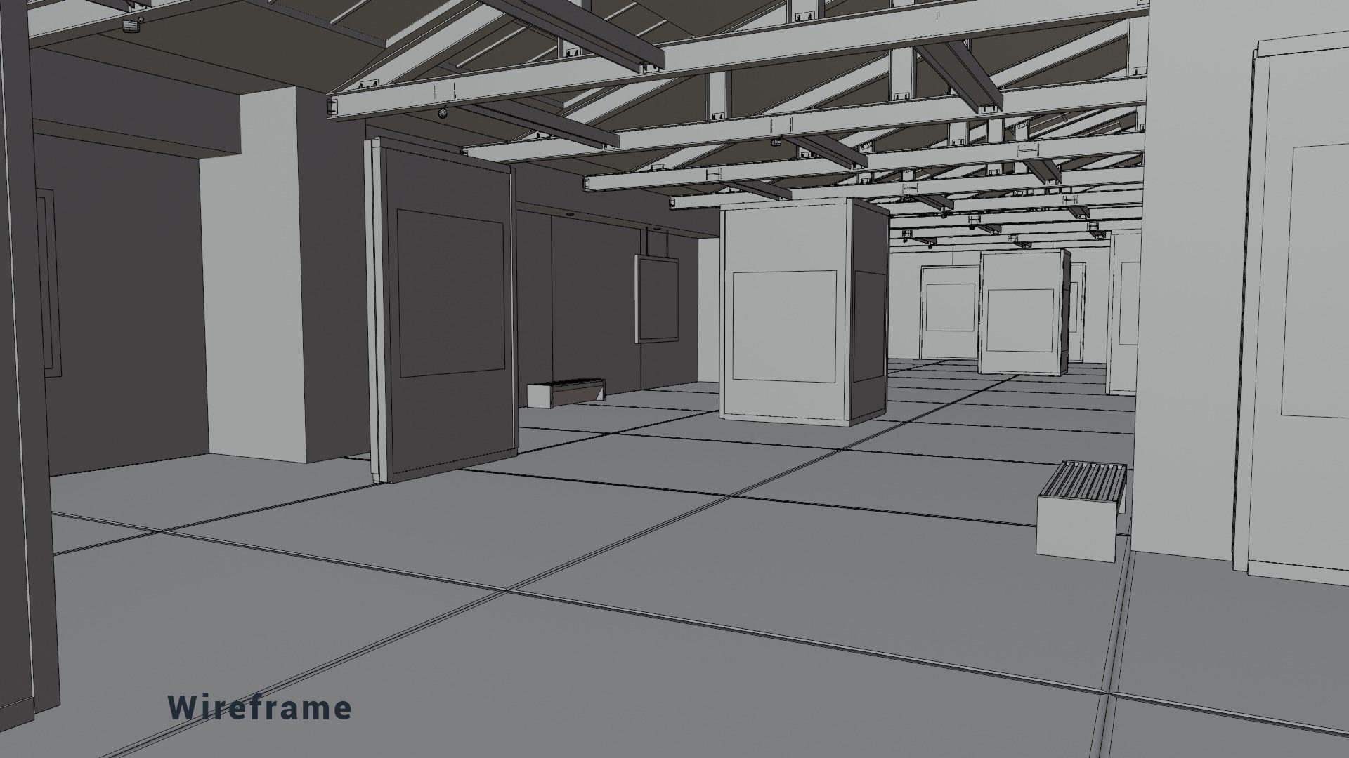 Modular Art Gallery 01 Unity Asset Low-poly 3D model_27