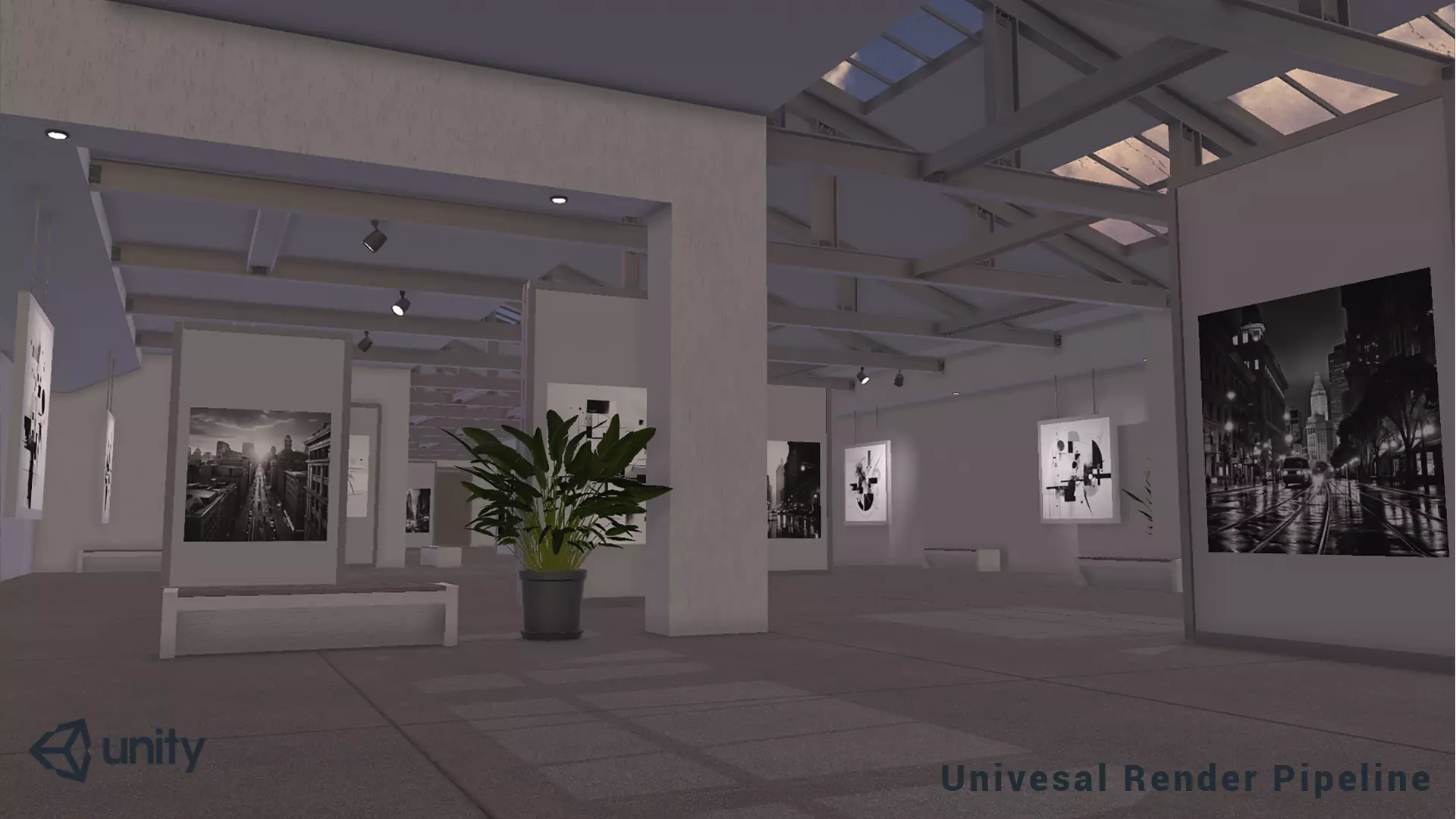 Modular Art Gallery 01 Unity Asset Low-poly 3D model_0