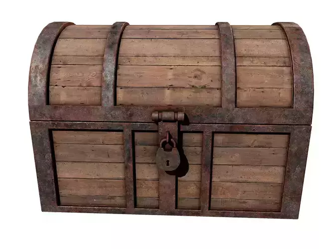 Treasure Chest Low-poly 3D model