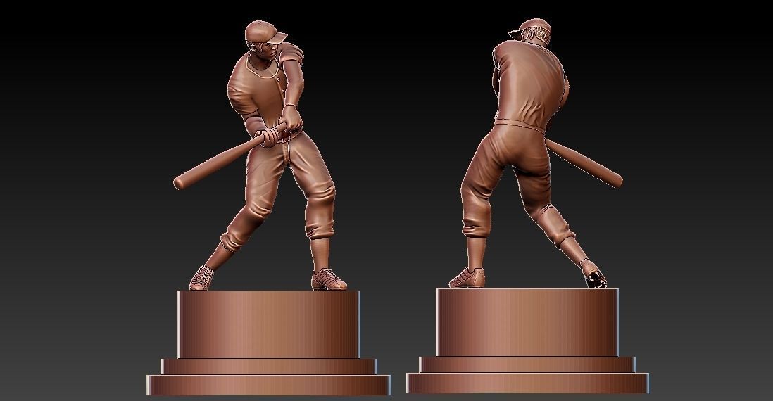 MLB - BASEBALL PLAYER TROPHY STATUE DESTOP - 3D PRINT 3D print model_1