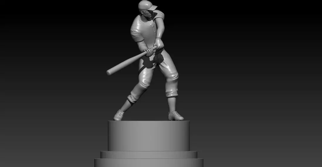 MLB - BASEBALL PLAYER TROPHY STATUE DESTOP - 3D PRINT 3D print model_0