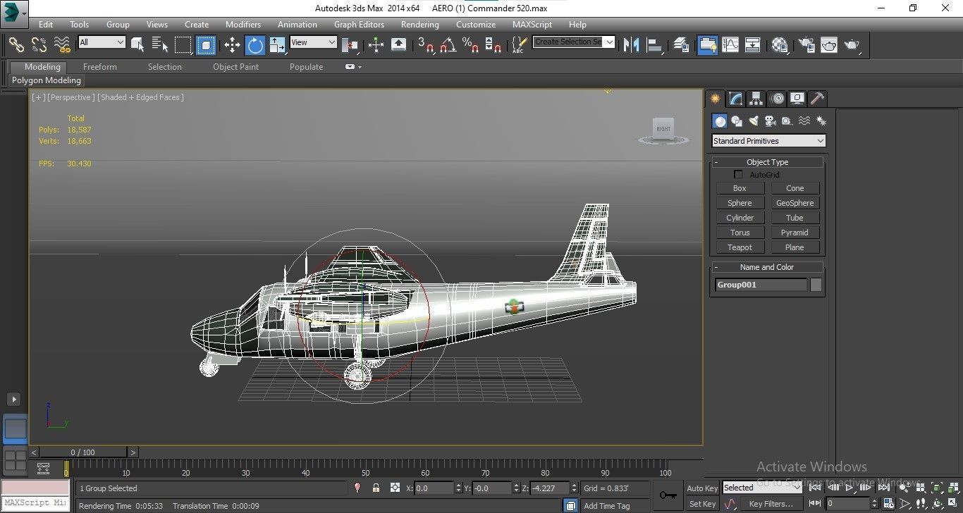 Aero Commander 500 Low-poly 3D model_24