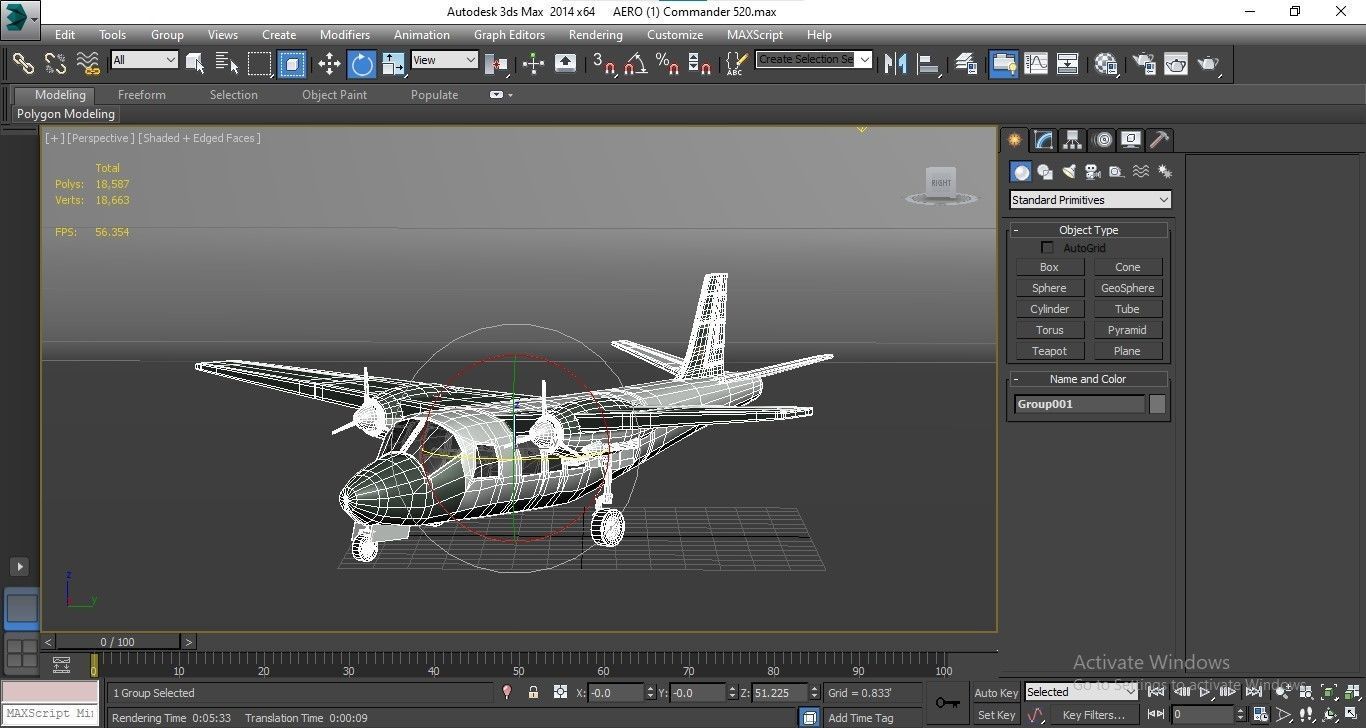 Aero Commander 500 Low-poly 3D model_23