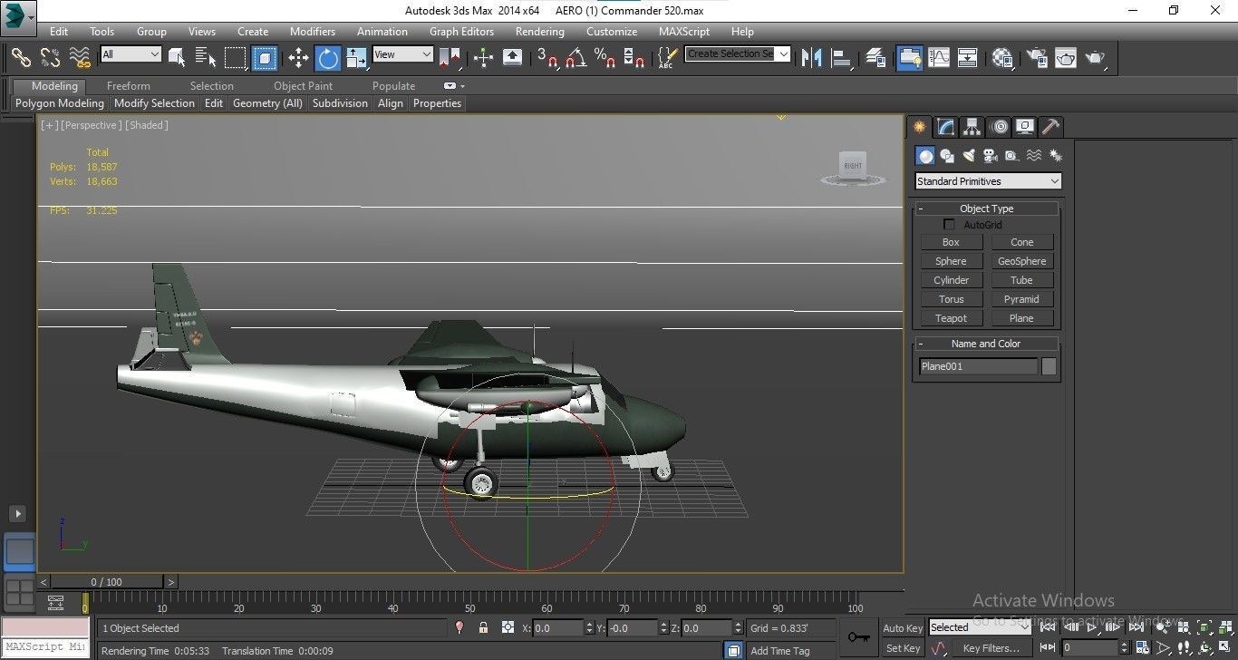 Aero Commander 500 Low-poly 3D model_30