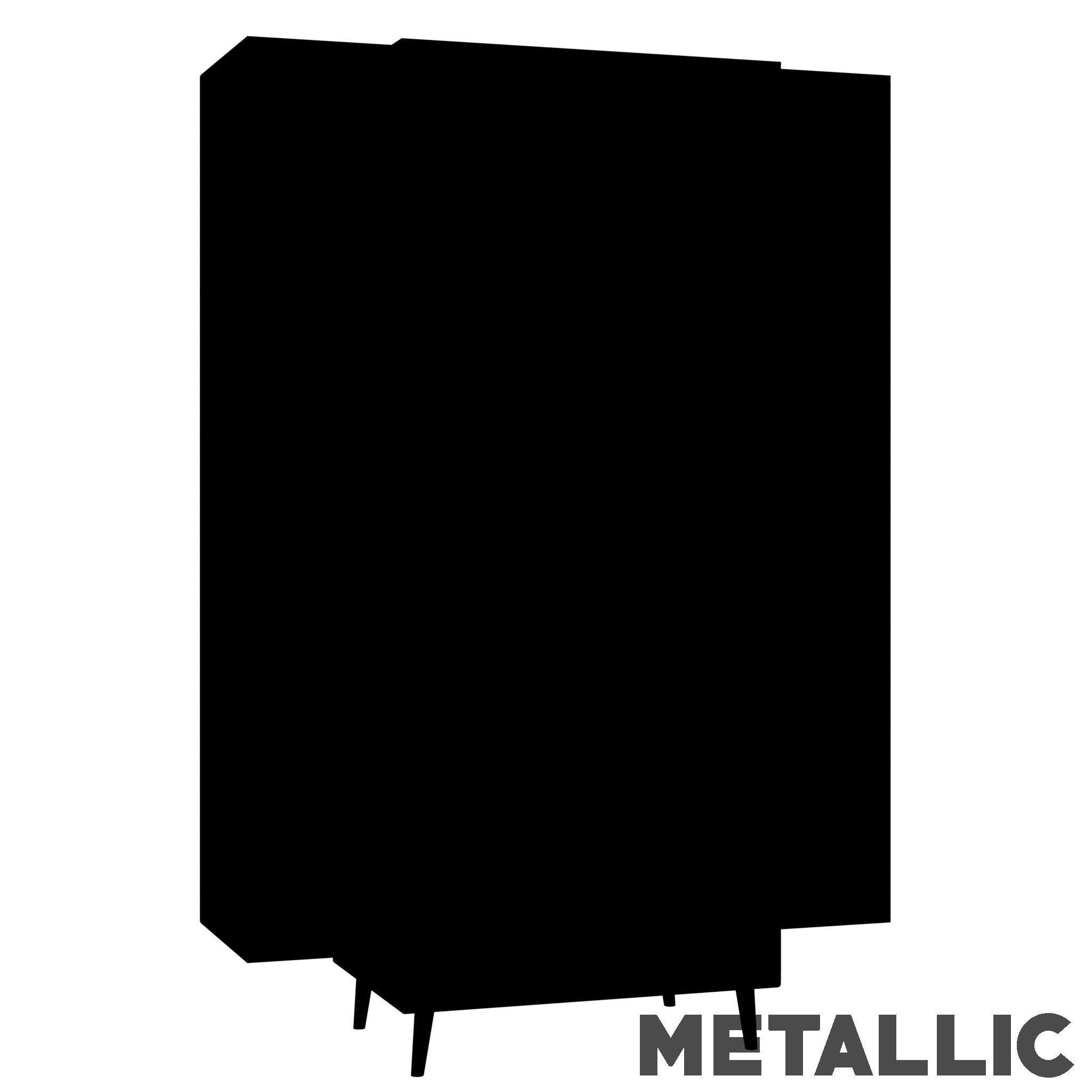 Wardrobe Retro Low-poly 3D model_4