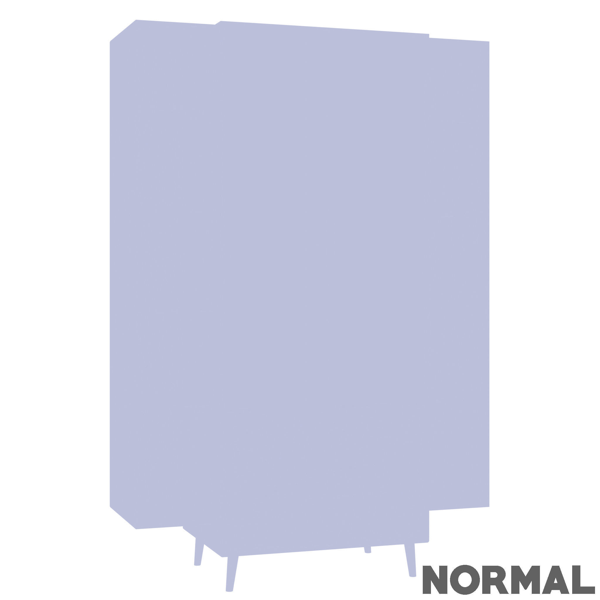 Wardrobe Retro Low-poly 3D model_5