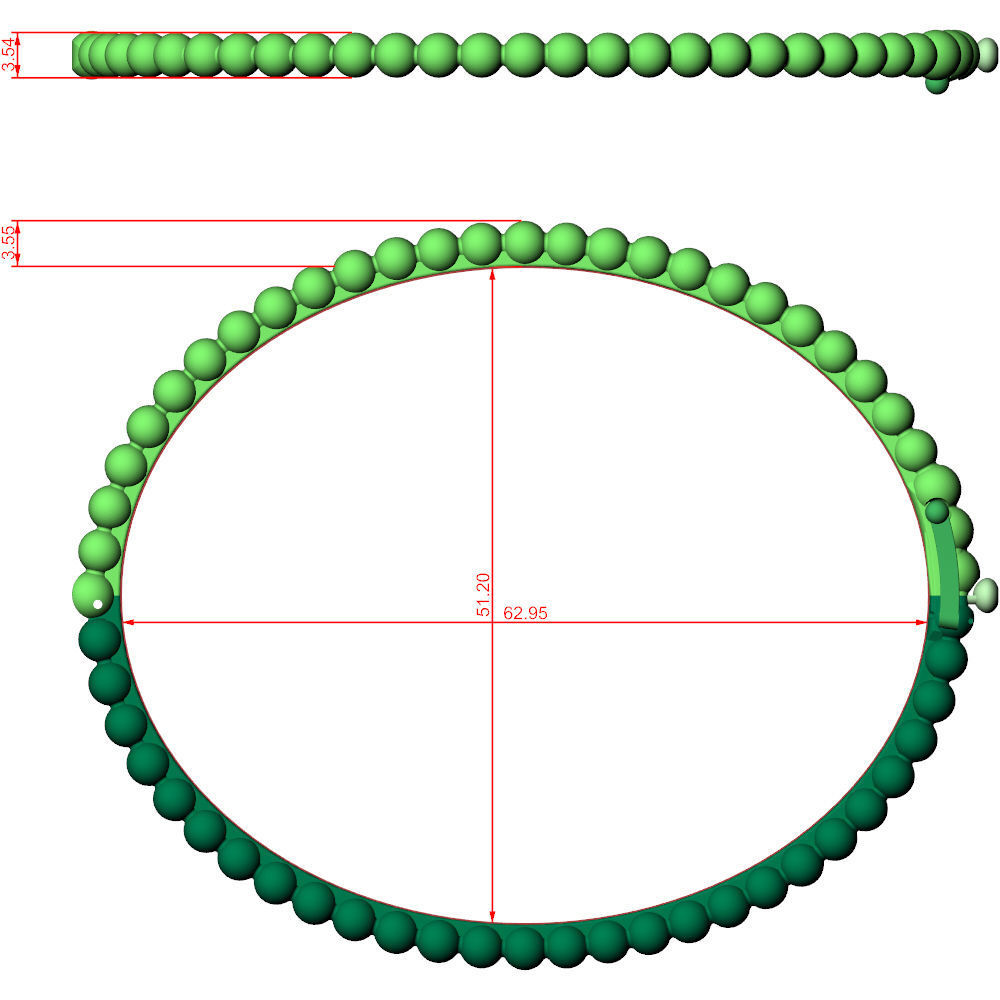 Perlee VC Bracelet 18cm 3D print model_7