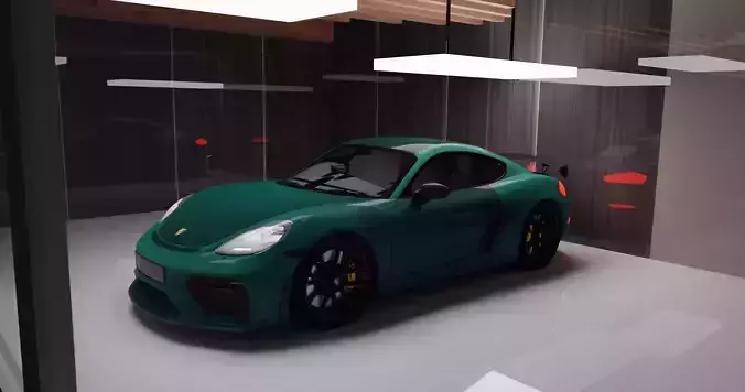 Porsche in a room