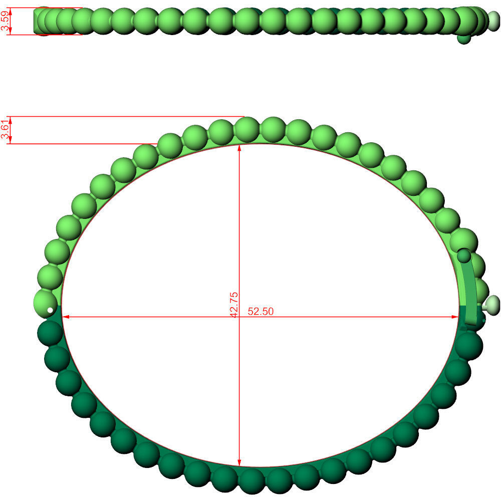 Perlee VC Bracelet 15cm 3D print model_7