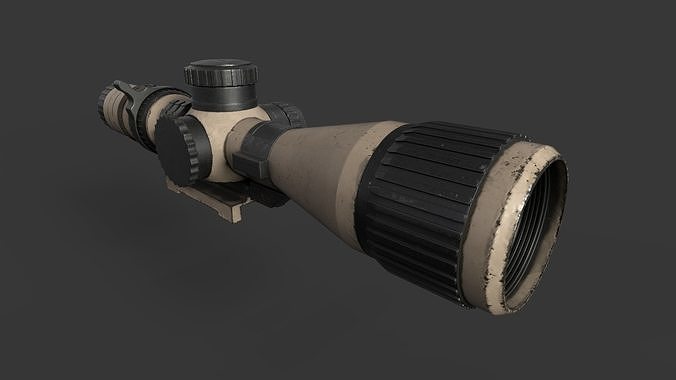 Tactical Scope Low-poly 3D model