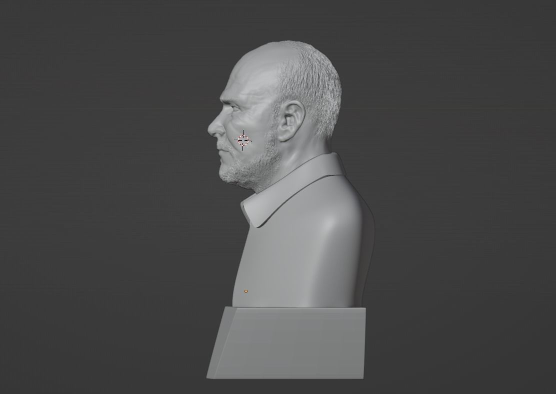 Grandpa Bust 3D print model_3
