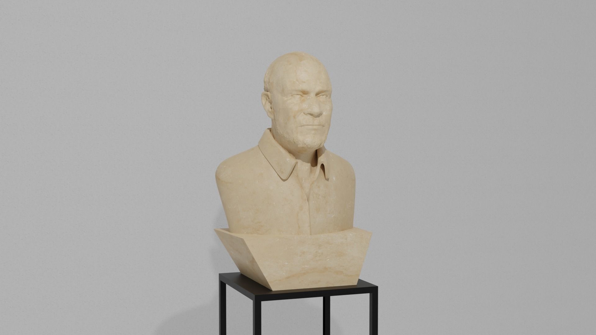 Grandpa Bust 3D print model_6