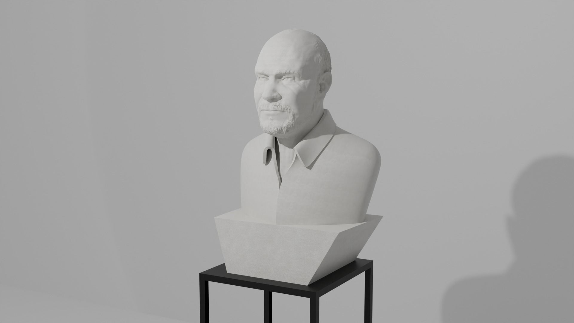 Grandpa Bust 3D print model_4