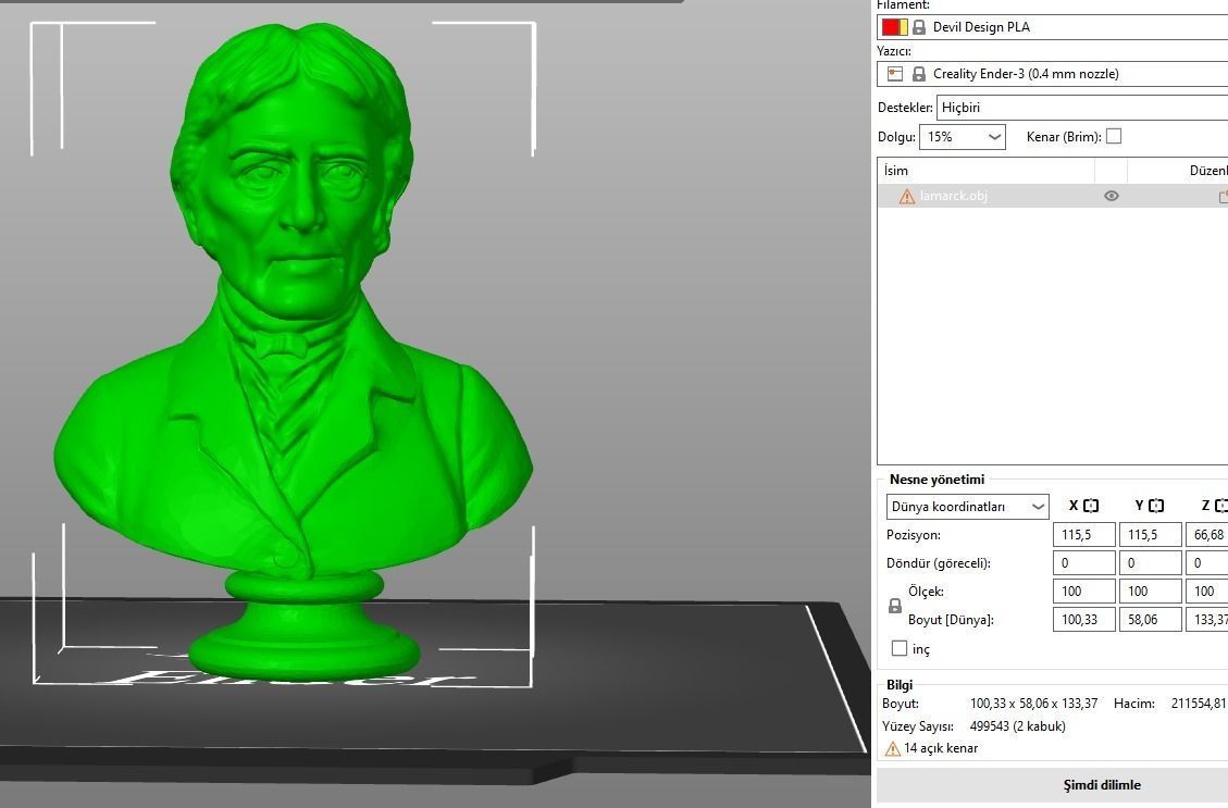 Jean Baptiste Lamarck 3D print model_3