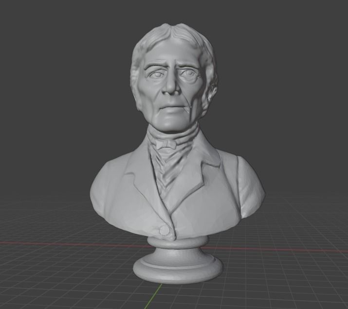 Jean Baptiste Lamarck 3D print model_11