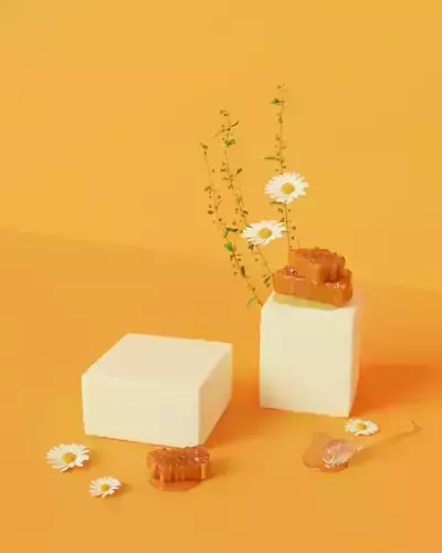 Honey a premium product showcase stand 3D model