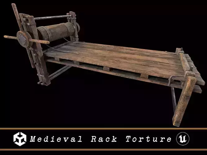 Medieval Rack Torture Low-poly 3D model