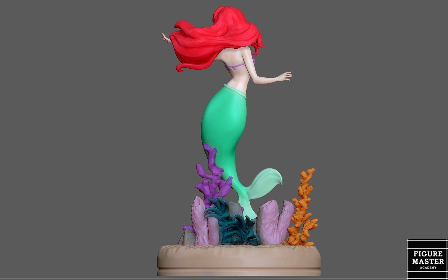 ARIEL LITTLE MERMAID 4 DISNEY ANIMATION CHARACTER  3D print model_10