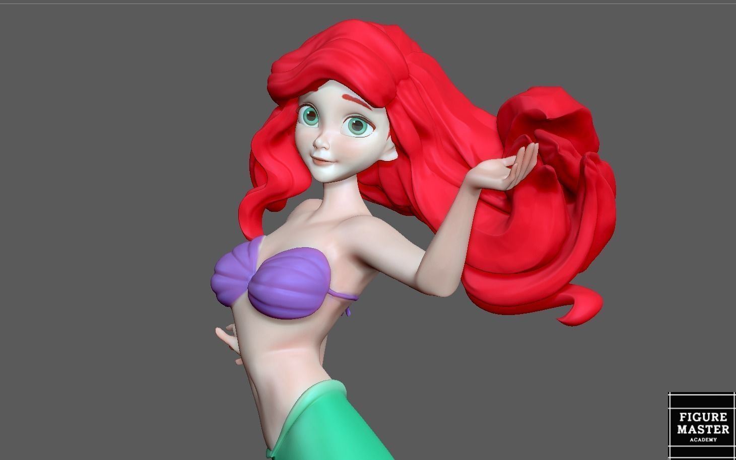 ARIEL LITTLE MERMAID 4 DISNEY ANIMATION CHARACTER  3D print model_1