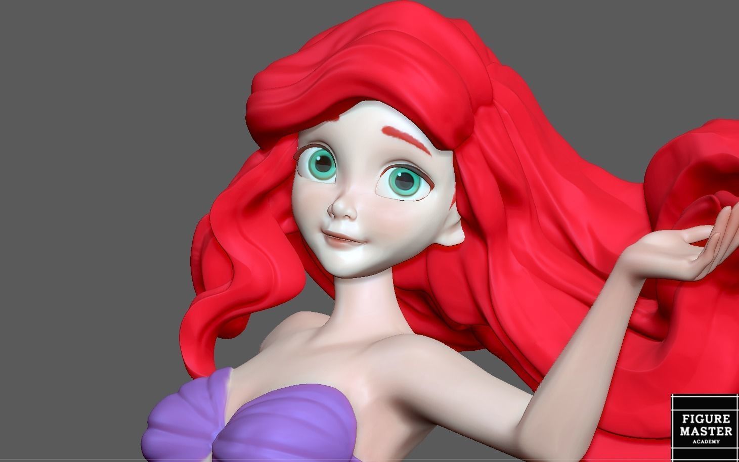 ARIEL LITTLE MERMAID 4 DISNEY ANIMATION CHARACTER  3D print model_6