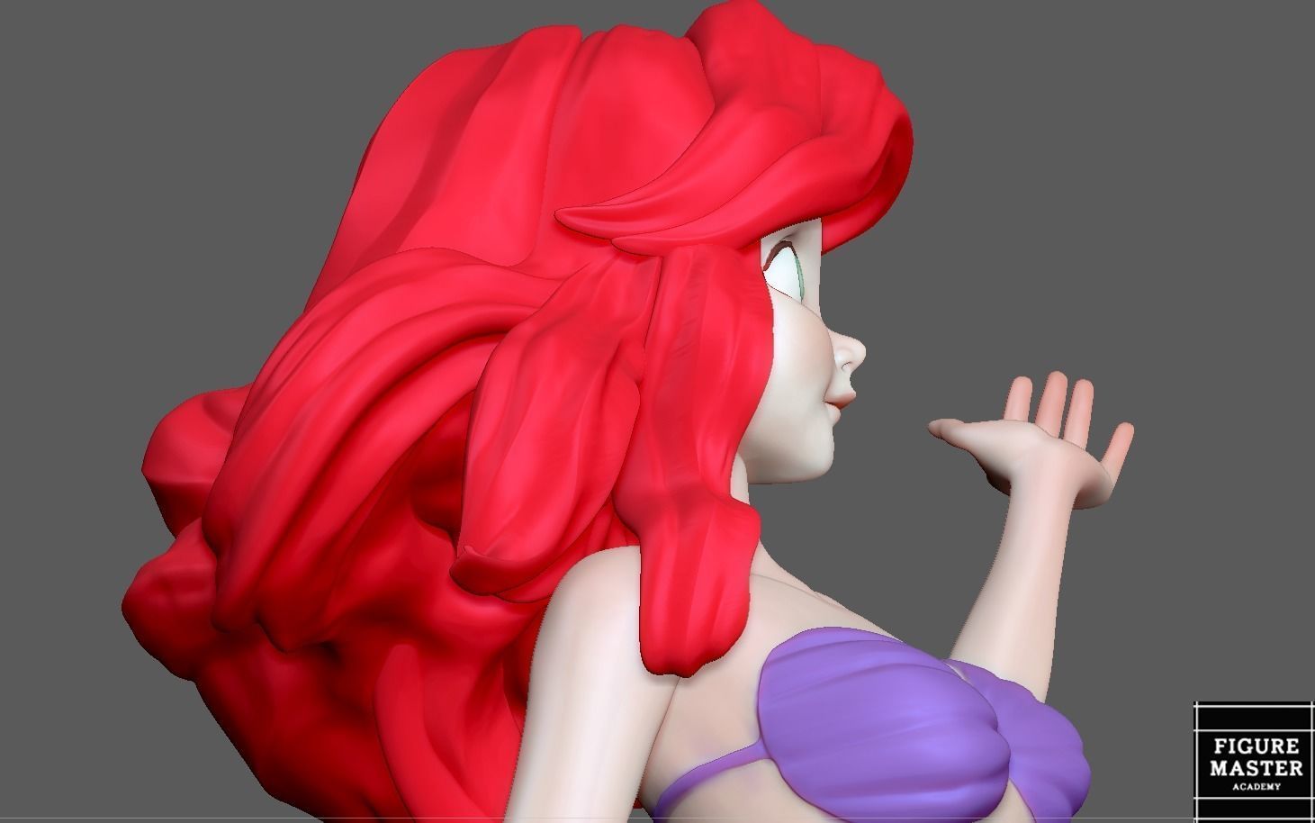 ARIEL LITTLE MERMAID 4 DISNEY ANIMATION CHARACTER  3D print model_7
