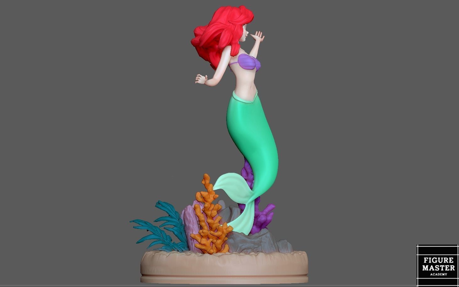 ARIEL LITTLE MERMAID 4 DISNEY ANIMATION CHARACTER  3D print model_11