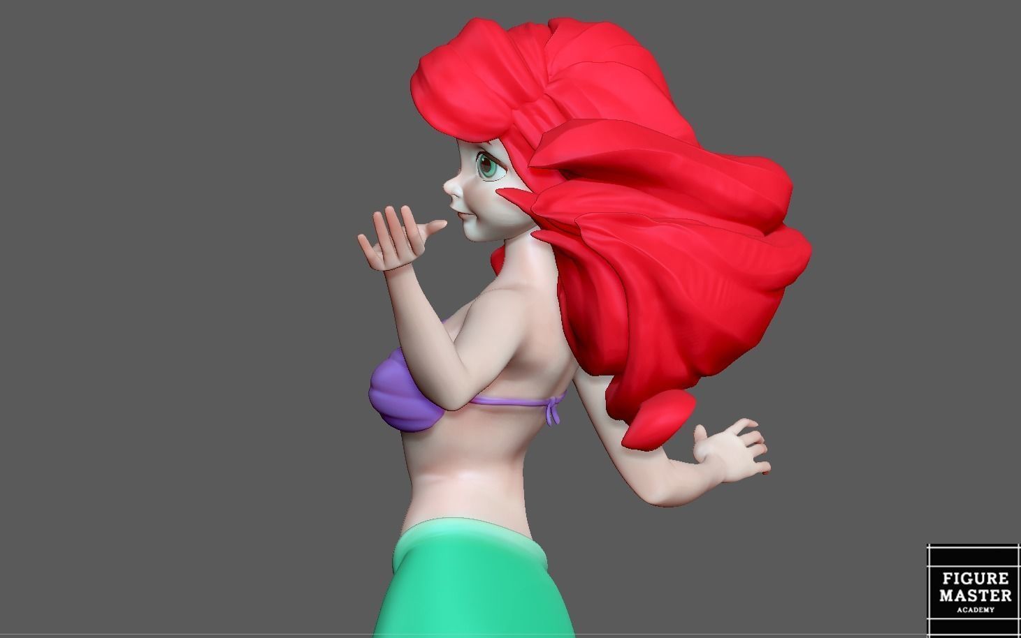 ARIEL LITTLE MERMAID 4 DISNEY ANIMATION CHARACTER  3D print model_2