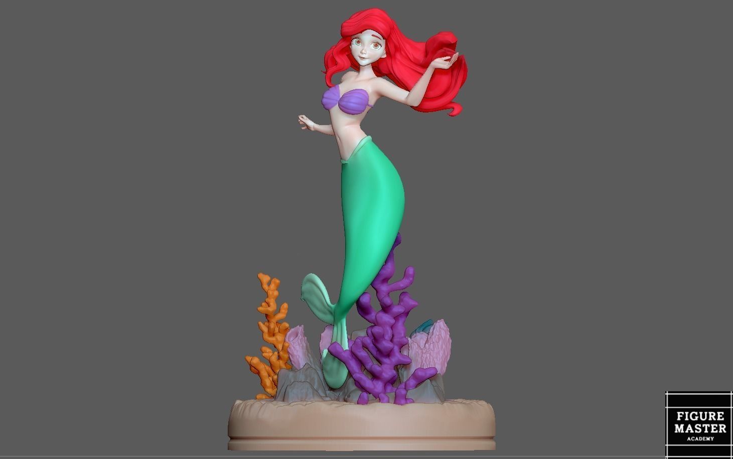 ARIEL LITTLE MERMAID 4 DISNEY ANIMATION CHARACTER  3D print model_8