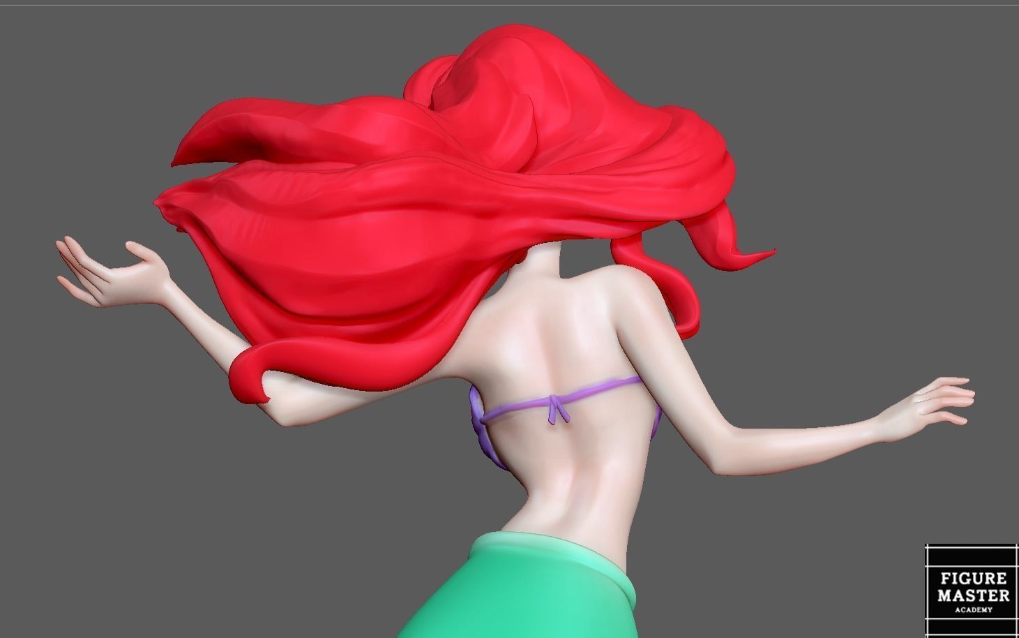 ARIEL LITTLE MERMAID 4 DISNEY ANIMATION CHARACTER  3D print model_3