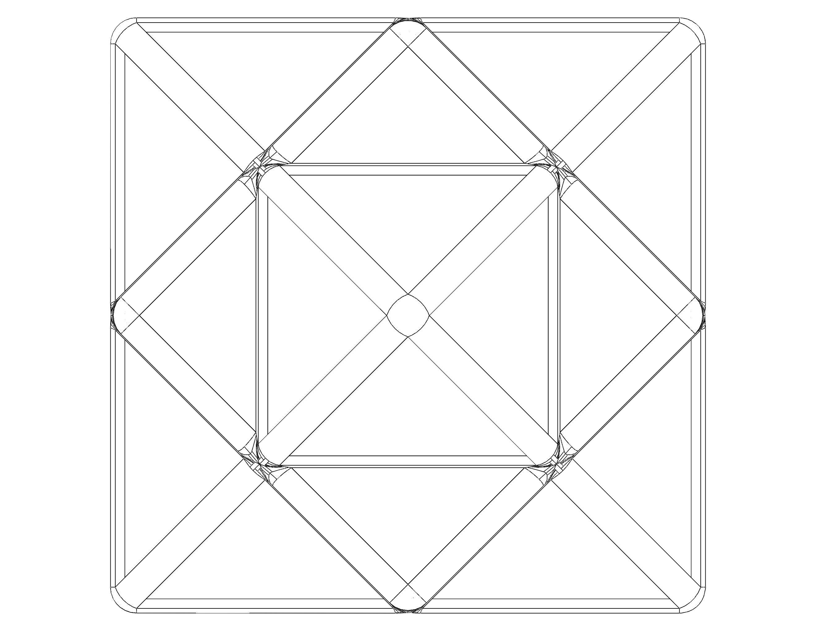 Wireframe Shape First Stellation of Cuboctahedron 3D print model_14