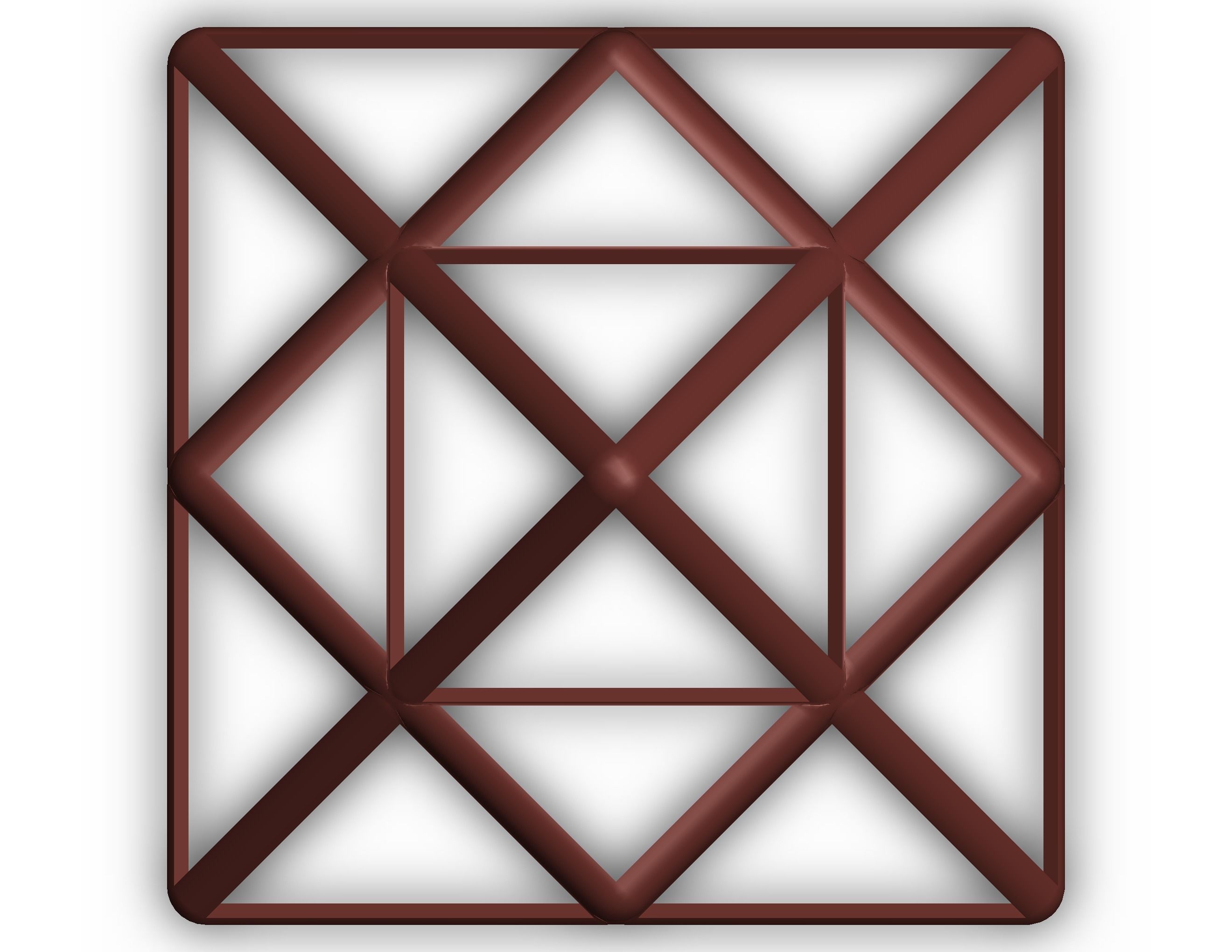 Wireframe Shape First Stellation of Cuboctahedron 3D print model_17