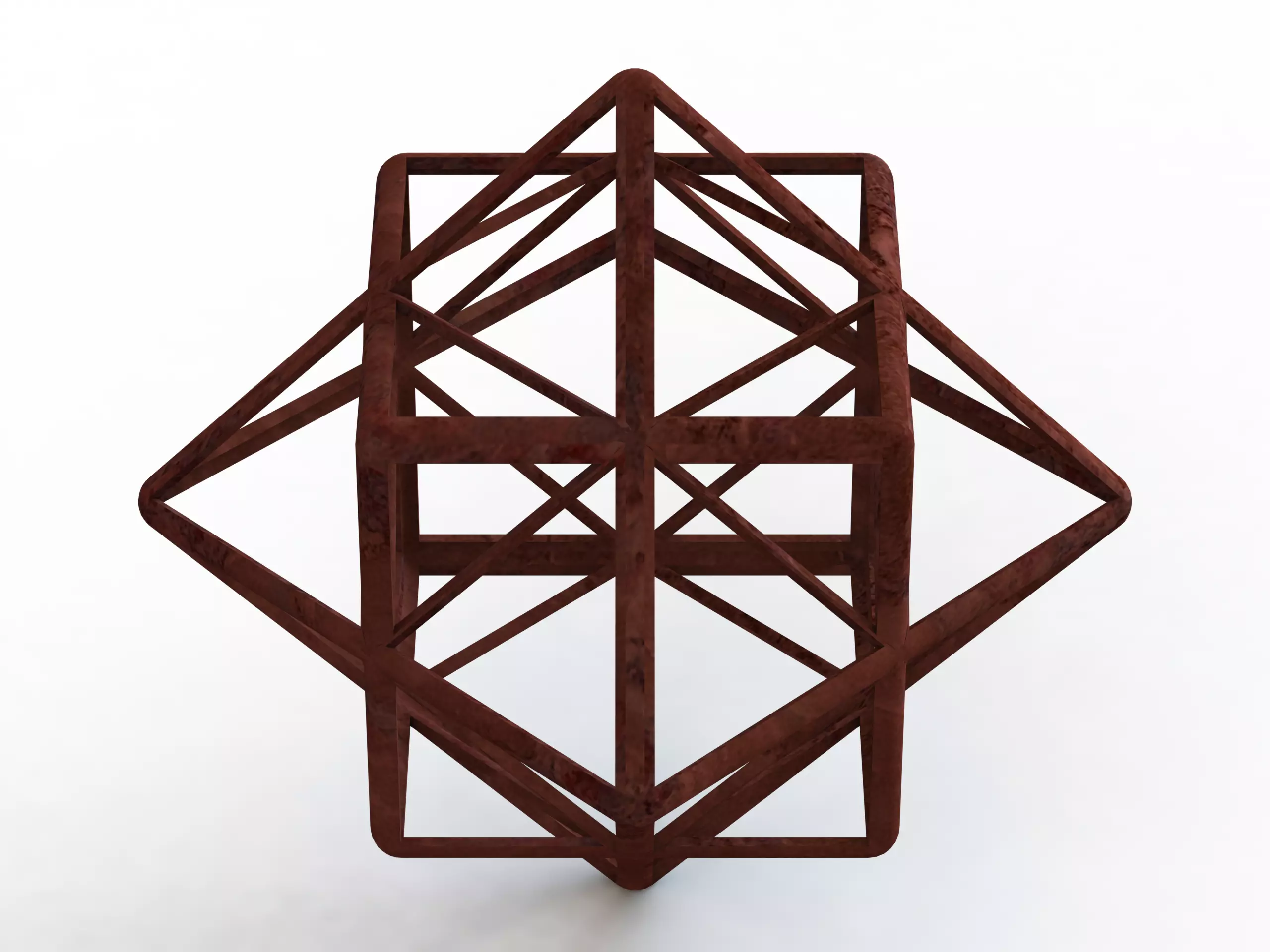 Wireframe Shape First Stellation of Cuboctahedron 3D print model_0