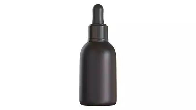 Black Dropper Bottle 01 3D model