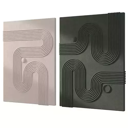 3d wall panno 6 colors 3D model