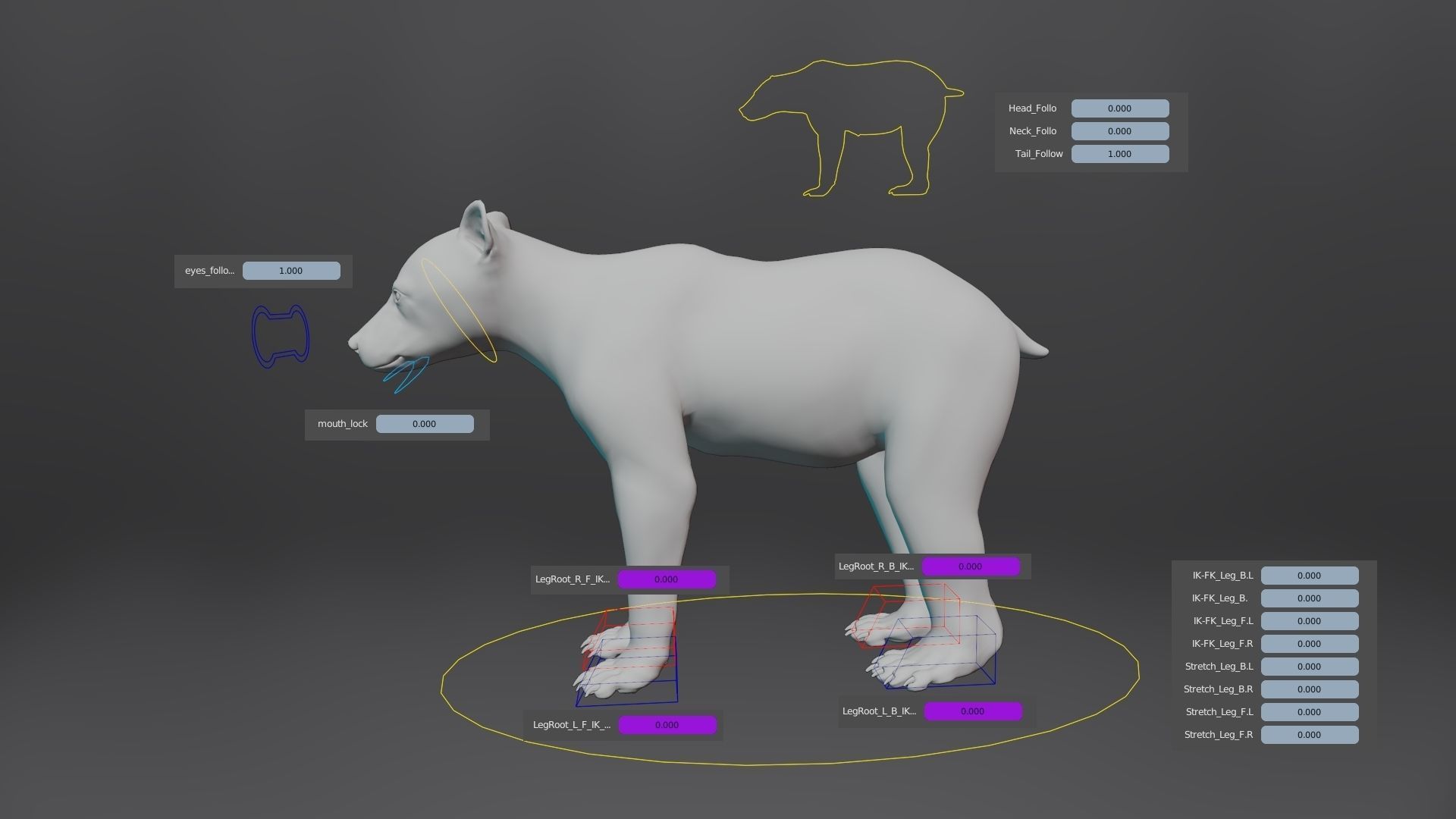 Brown Bear Young VFX Grace 3D model_19