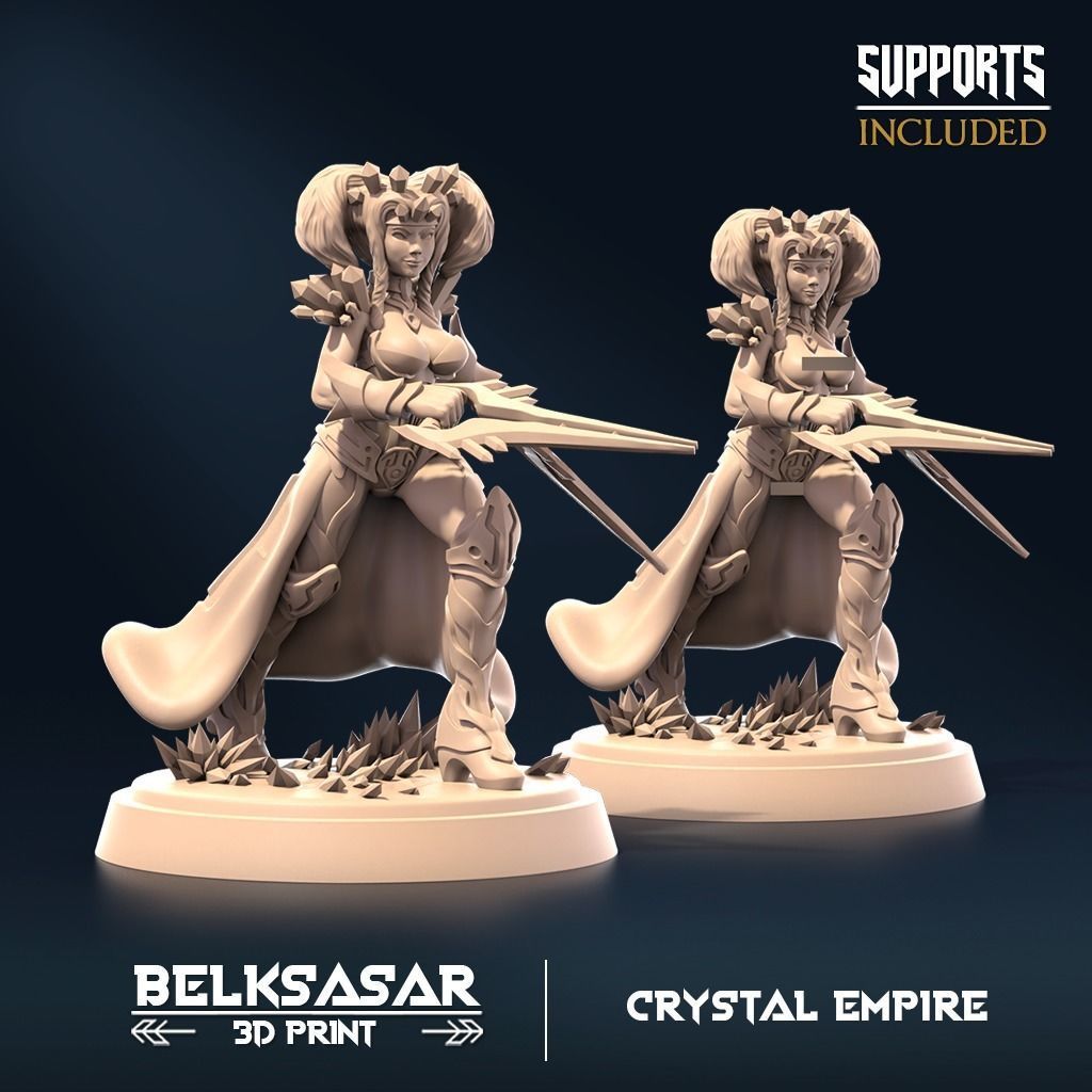 Crystal Blade Set x5 Normal and Nude 3D print model_4