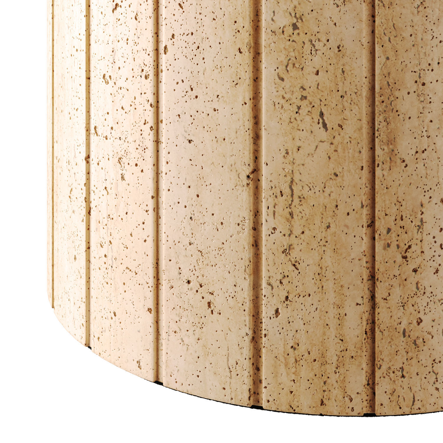 Fuoli round traverine side table 3D model_3