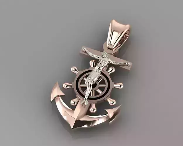 pendant cross anchor p0031