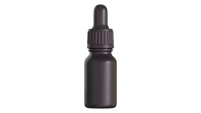 Black Dropper Bottle 02 3D model