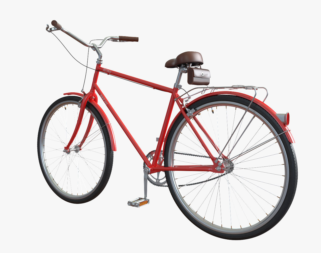 city bike 3D model_1