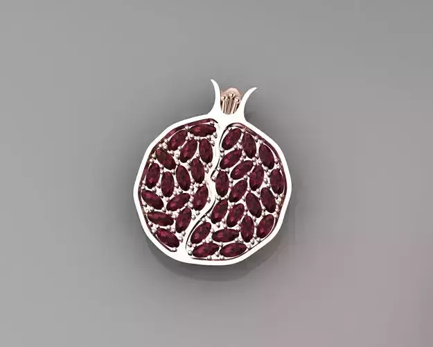garnet pendant p0033