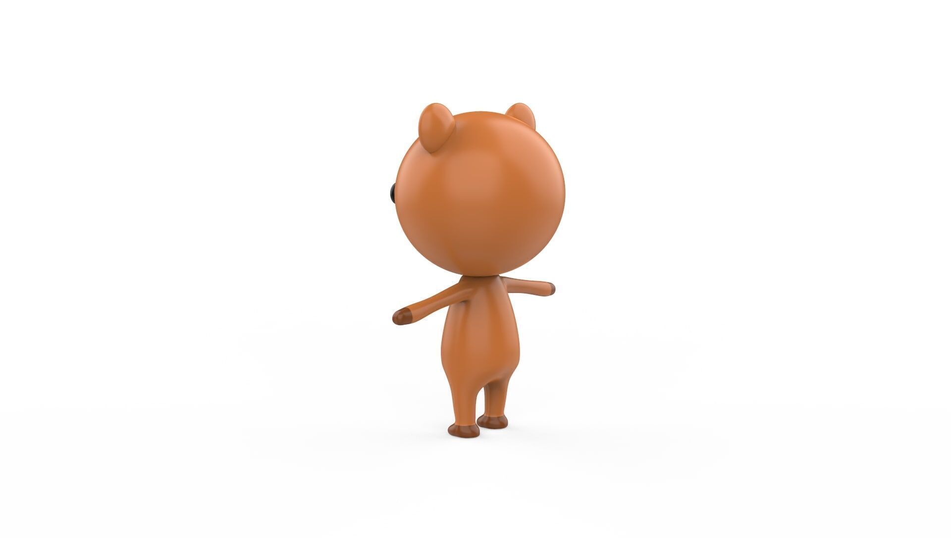 Stylized Character Bear v001  Low-poly 3D model_7