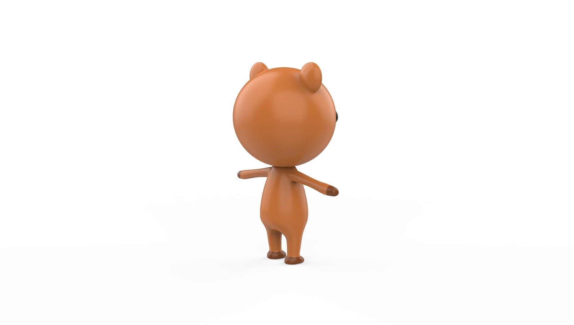 Stylized Character Bear v001  Low-poly 3D model_14